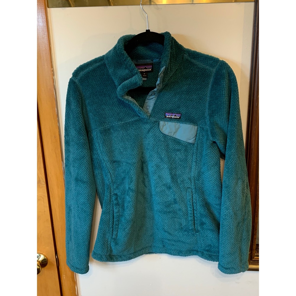 Patagonia Re-Tool Snap-T Fleece Pullover Teal Blue Womens Medium 25442